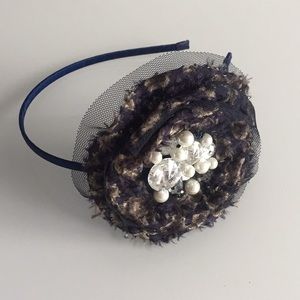 Blue Tasha Headband with Embellishment